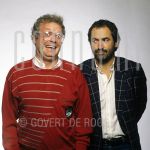 07-10-1985 Henk Spaan and Harry Vermeegen at studio in Amsterdam.

[keywords]Posed, Half Length[/keywords]